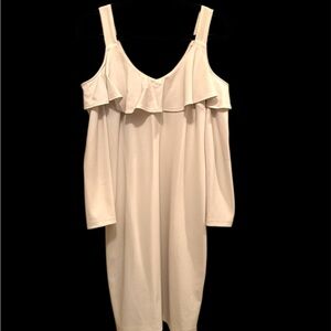 Boston Proper Cream Off-Shoulder Dress size Medium